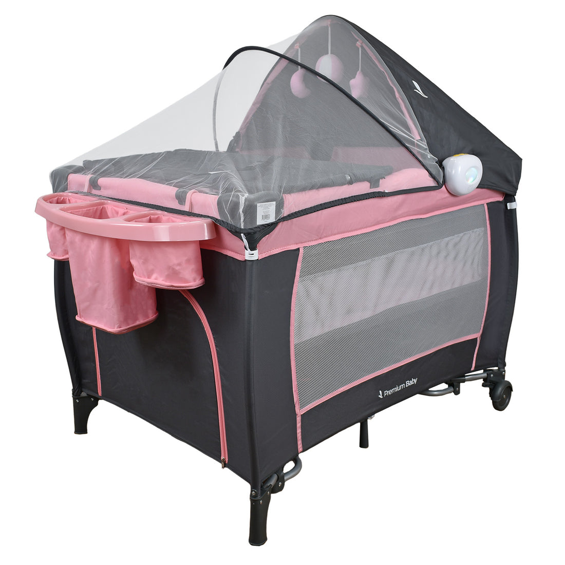 cuna mecedora bebe napoles rosa