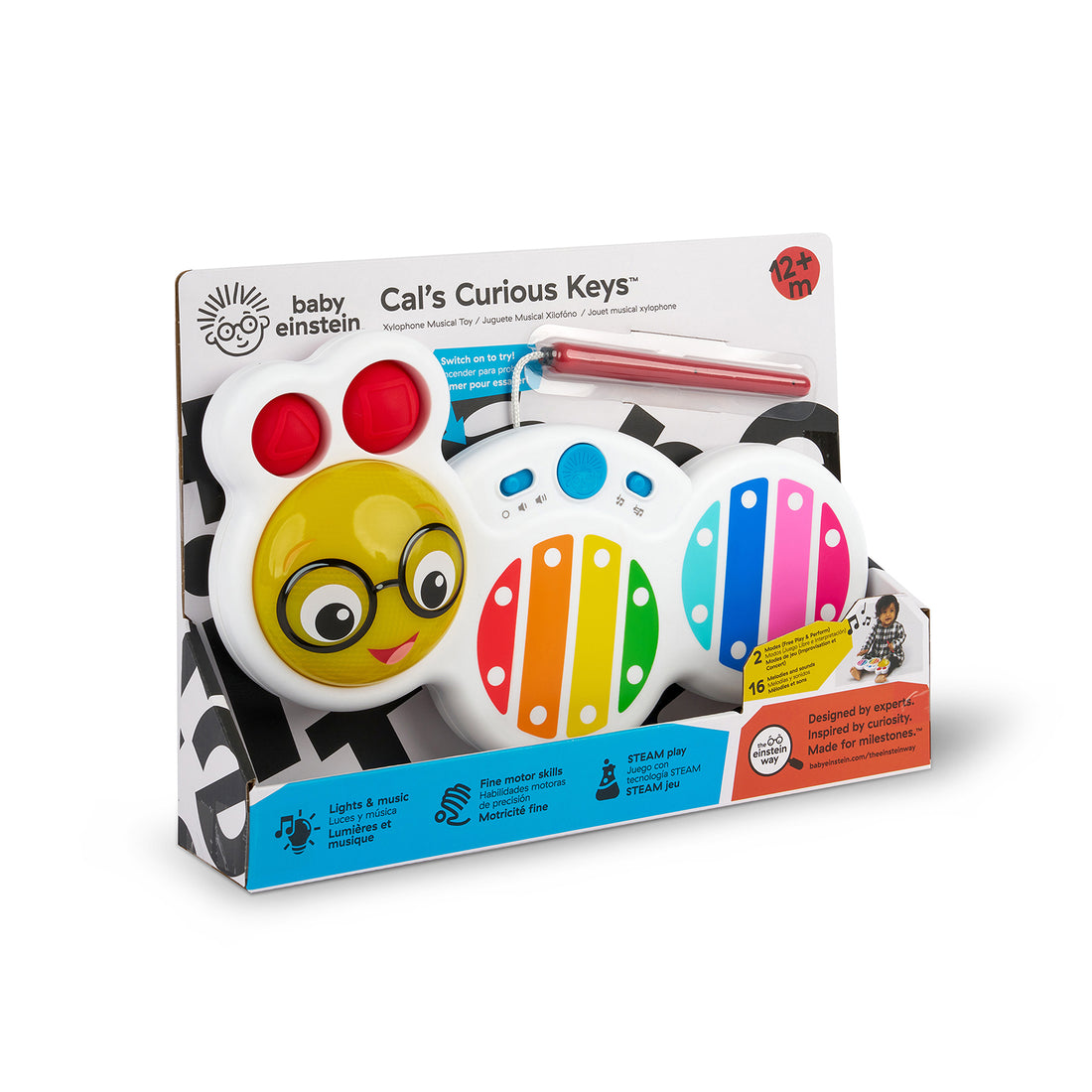 xilófono musical para bebe baby einstein cals curious keys
