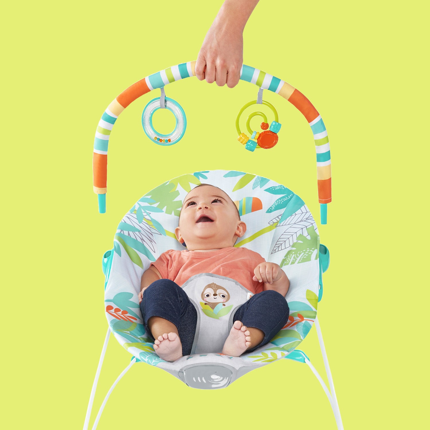 silla mecedora para bebe electrica con sistema de vibración bright starts 12227