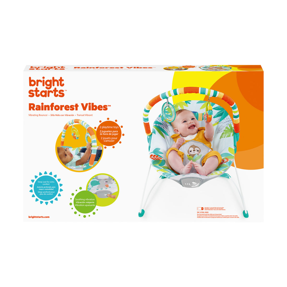 silla mecedora para bebe electrica con sistema de vibración bright starts 12227 