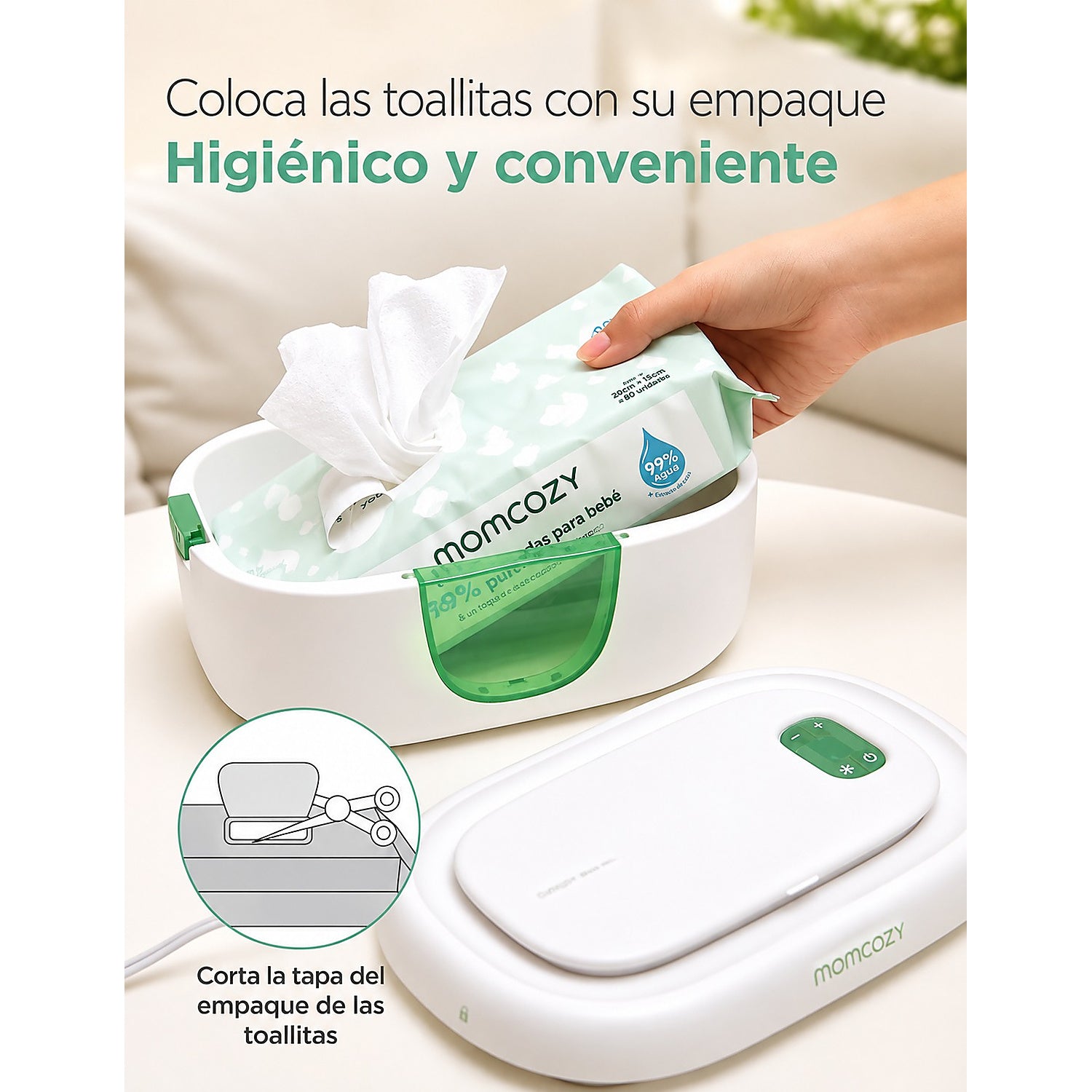 Calentador de Toallitas para bebé Momcozy