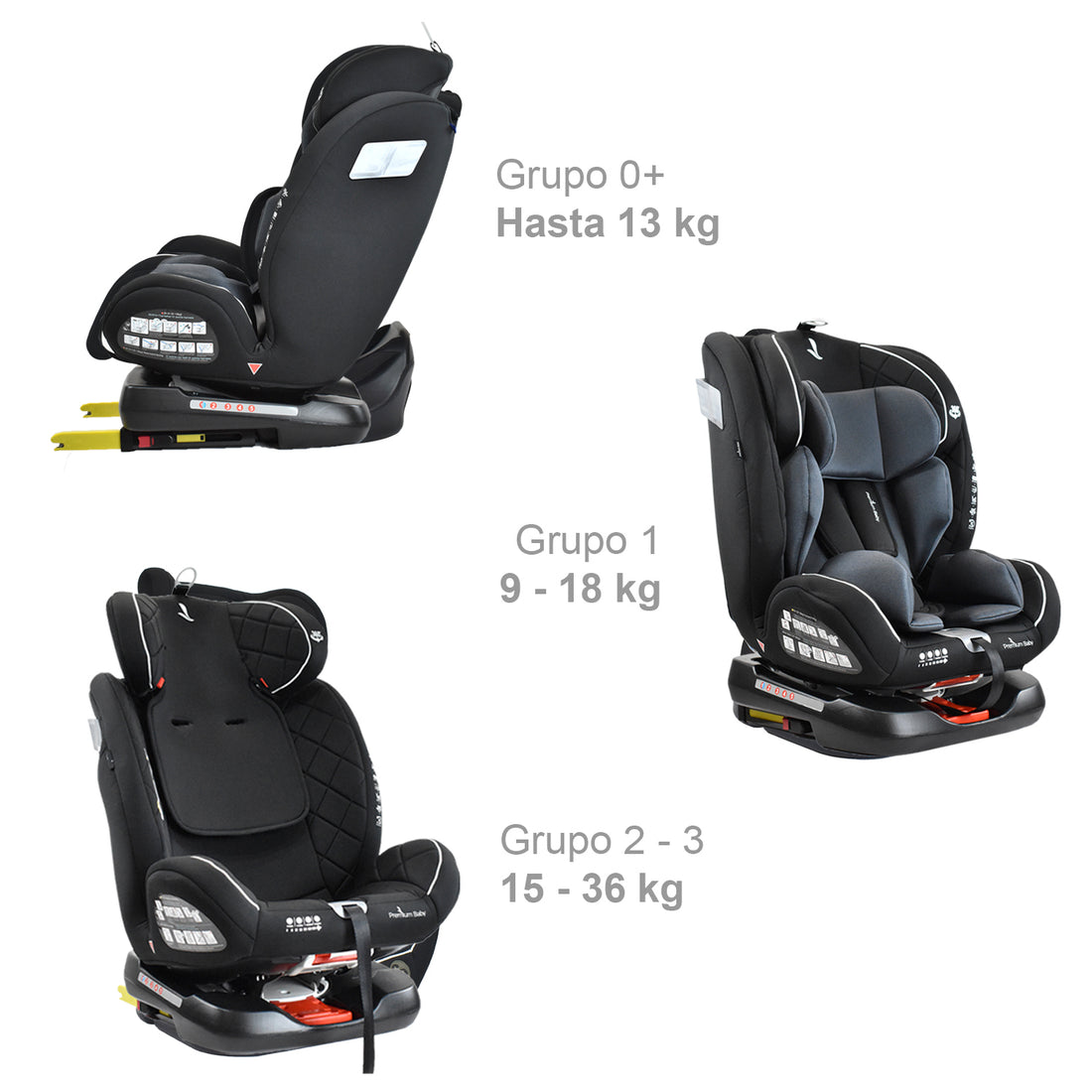 Silla de auto para bebé con giro de 360° grados EOS gris 6

