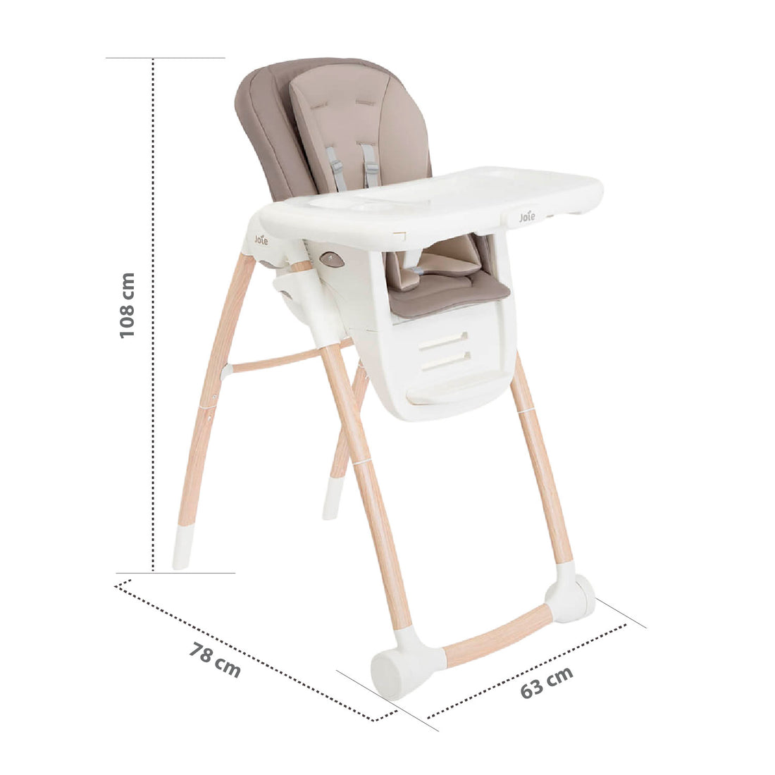 comedor para bebe 6 en 1 joie multiply walnut wood