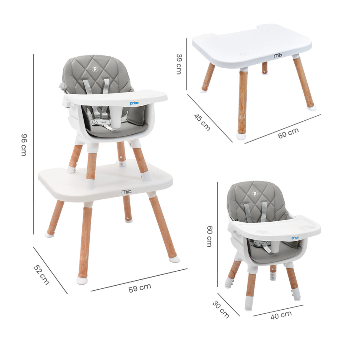 silla de comer bb 6 en 1 priori mila 