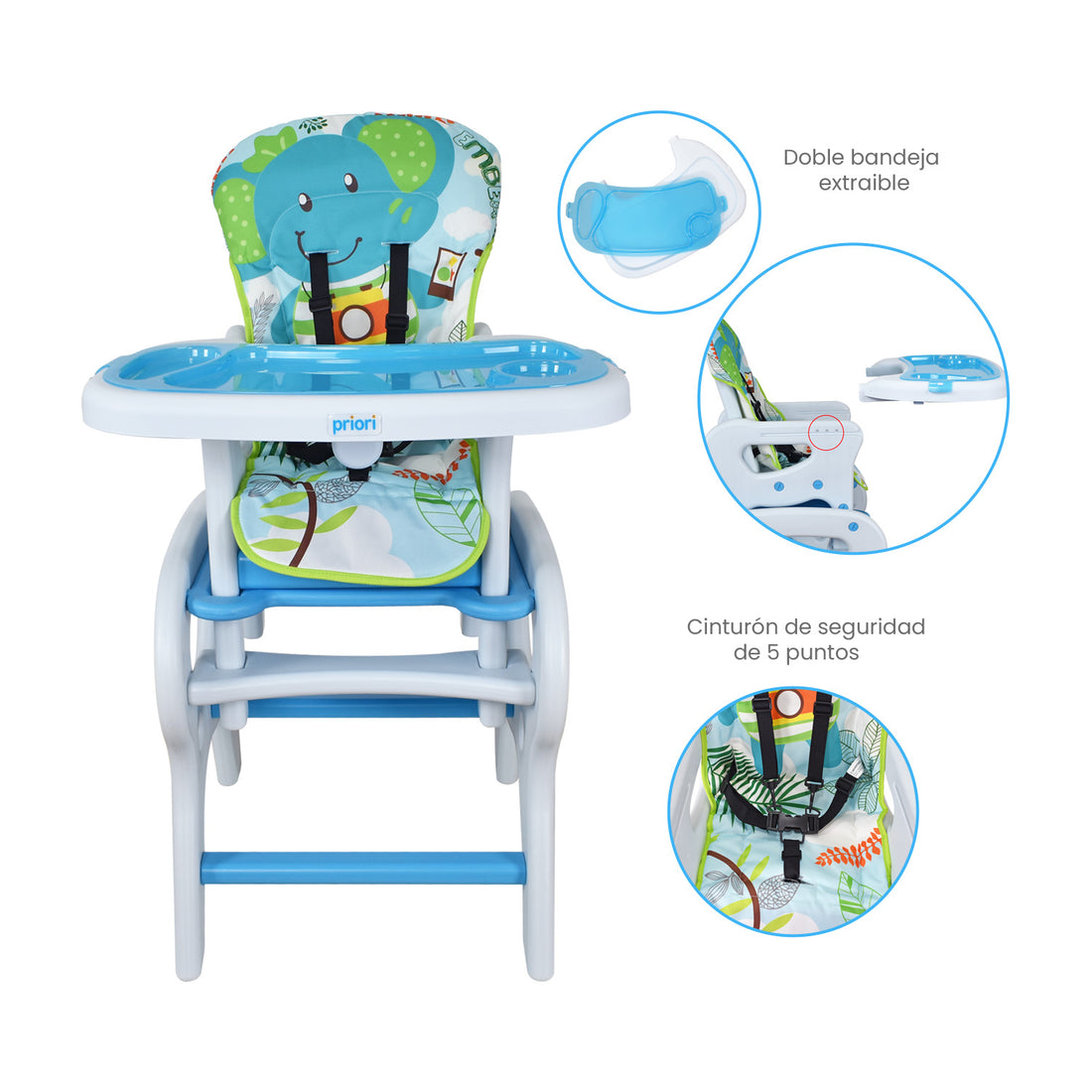 Silla de comer para bb PCM 10 blue ember