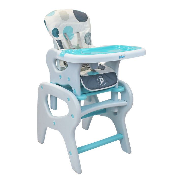 Silla de comer para bebé PCM 10 2 en 1, con silla escritorio para bebé verde 