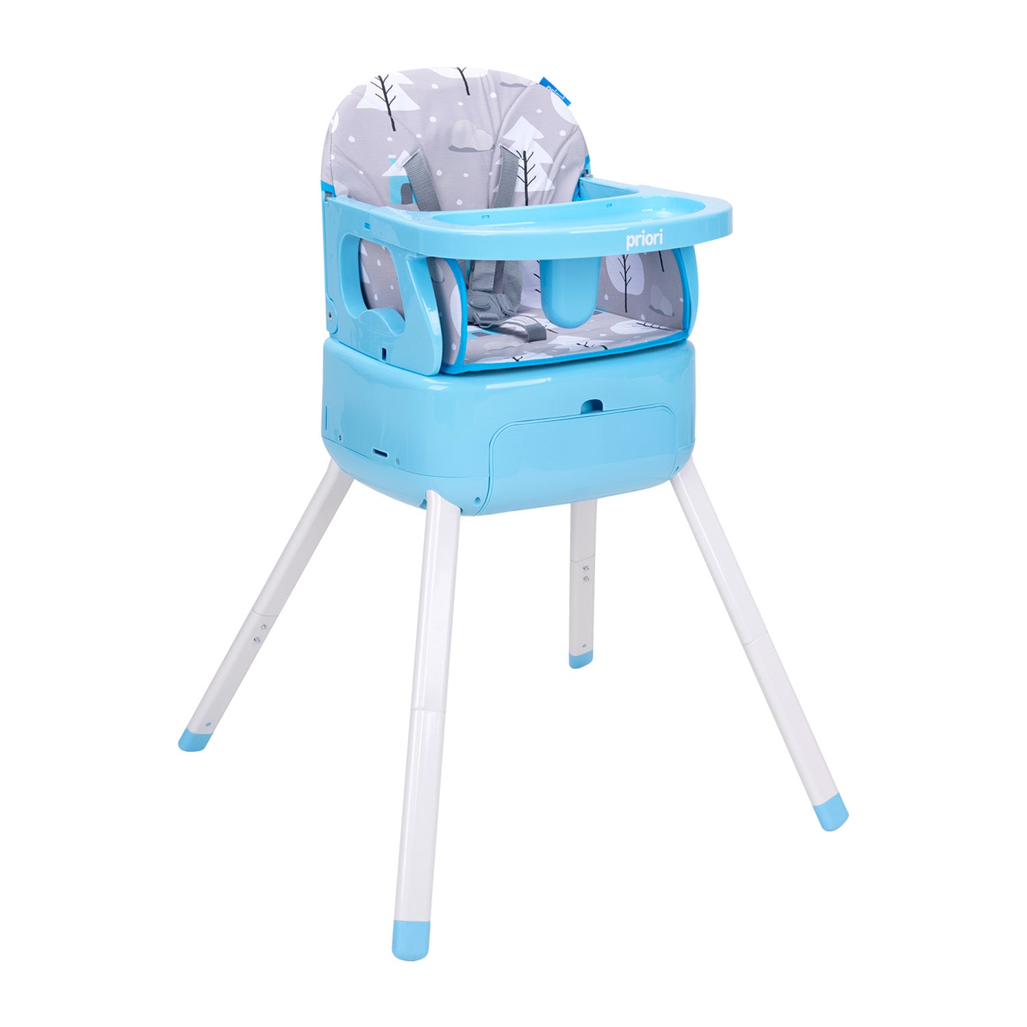 Silla de comer para bebe tipo booster 3 en 1 priori bony azul 1