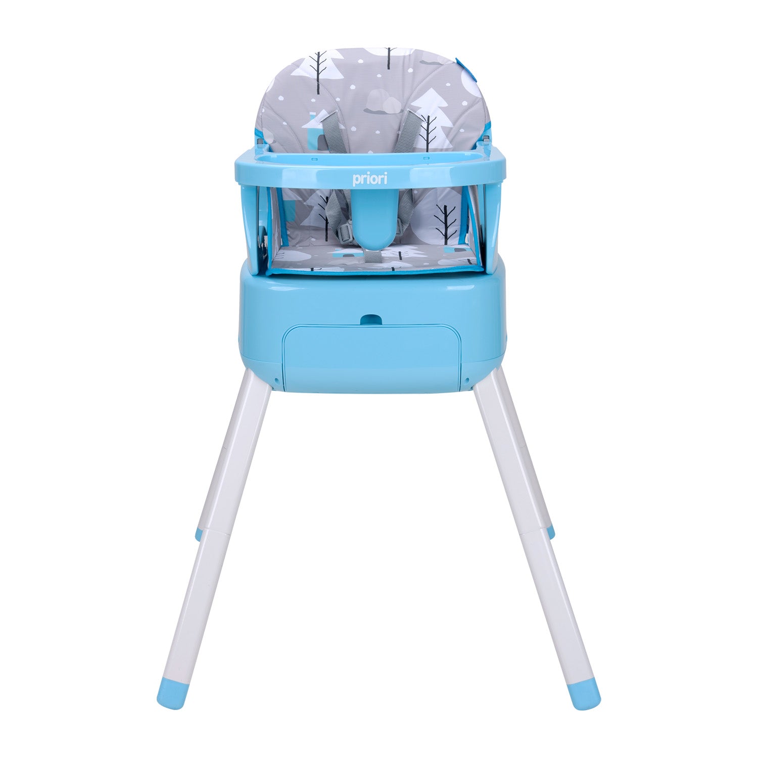 Silla de comer para bebe tipo booster 3 en 1 priori bony azul 2