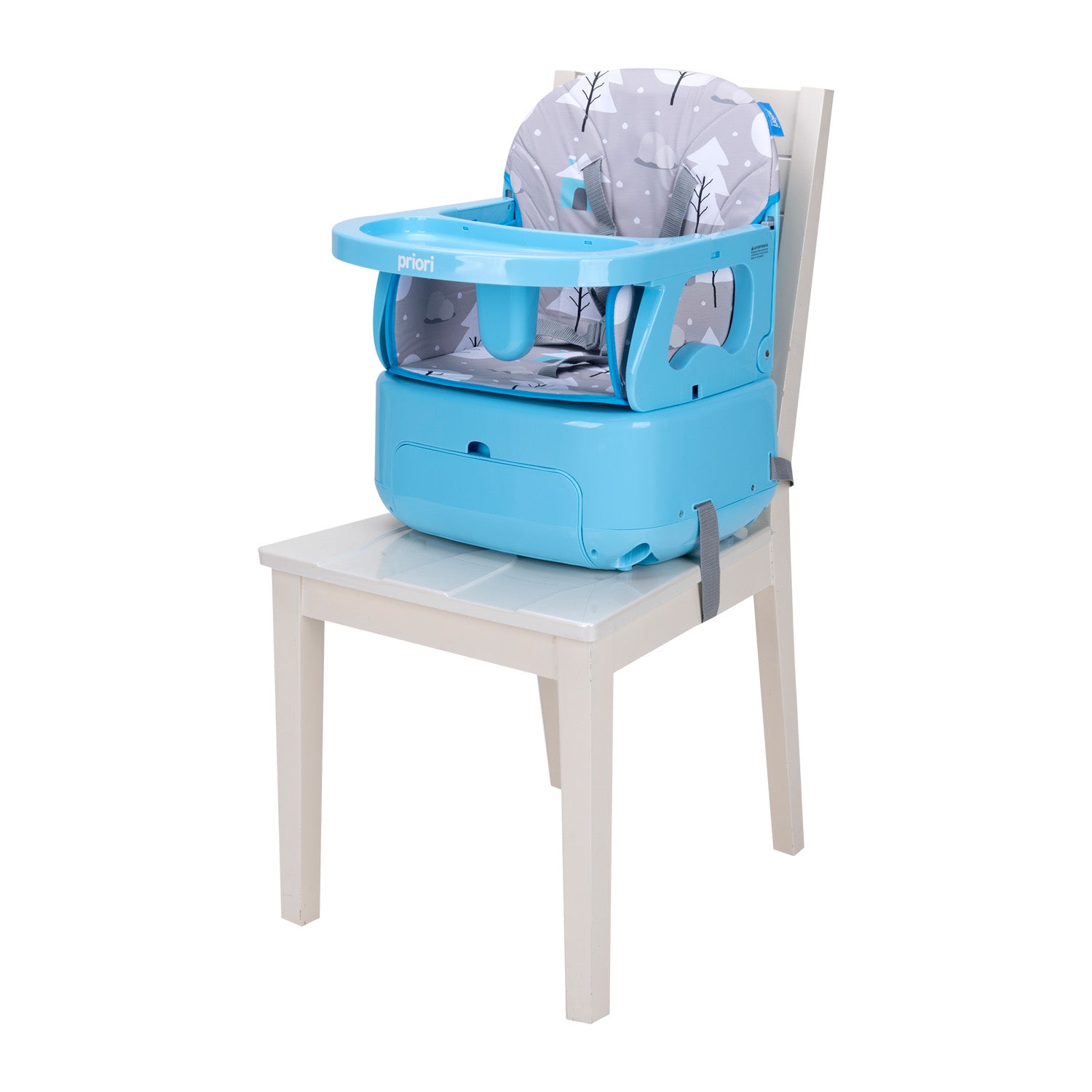 Silla de comer para bebe tipo booster 3 en 1 priori bony azul 8