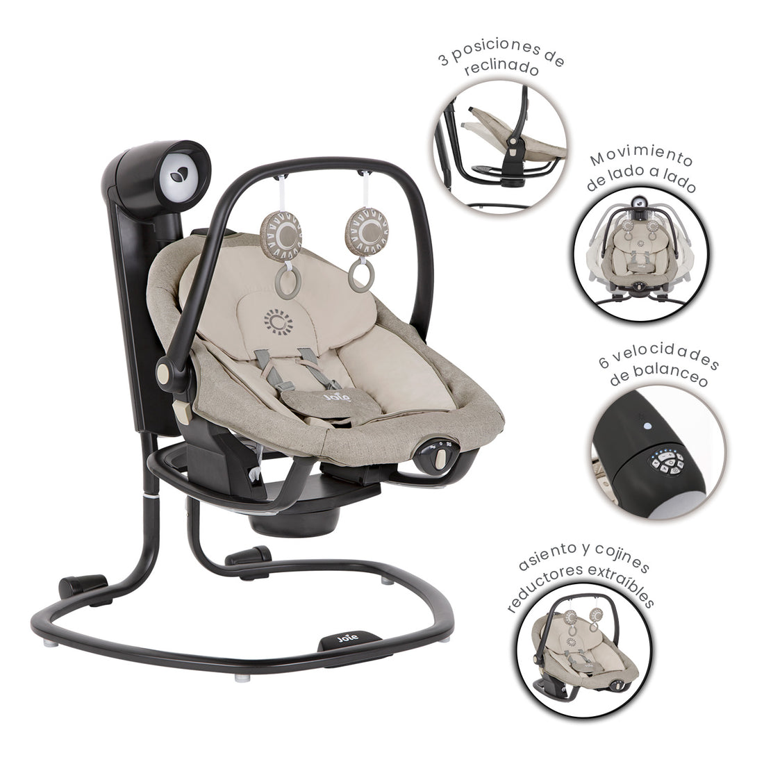 mecedora bebe joie 2 en 1 serina Speckled