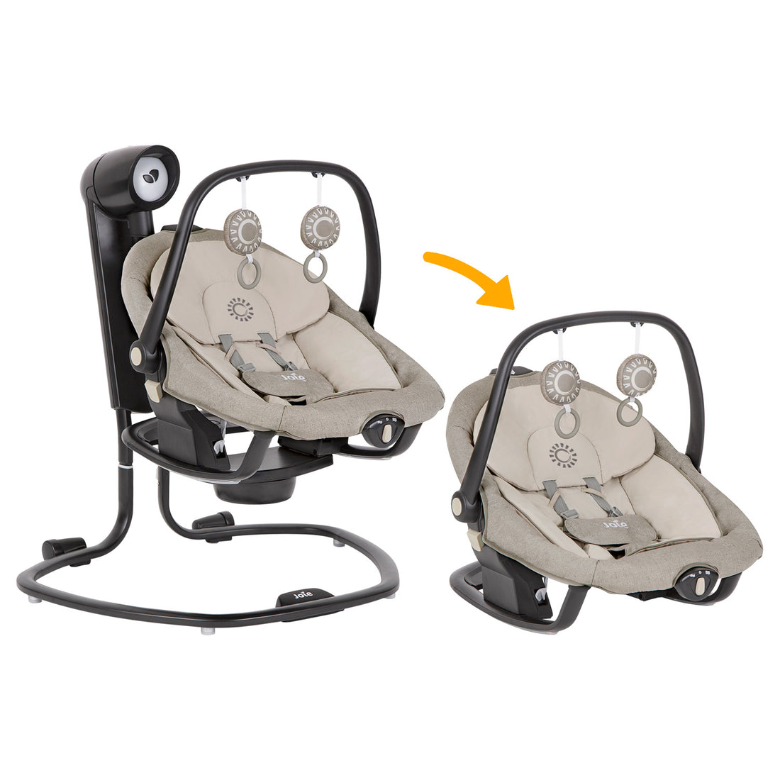 mecedora bebe joie 2 en 1 serina Speckled